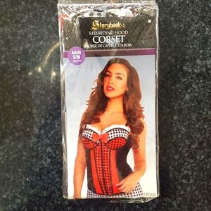 Red Riding Hood Corset- Halloween- Size S/M- New- RRR Halloween Acc